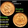 Image 1 : 1907 Indian Cent 1c Grades Select+ Unc RD