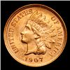 Image 2 : 1907 Indian Cent 1c Grades Select+ Unc RD