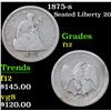 Image 1 : 1875-s Twenty Cent Piece 20c Grades f, fine