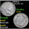 Image 1 : 1906-p Barber Dime 10c Grades Select Unc