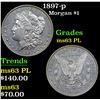 Image 1 : 1897-p Morgan Dollar $1 Grades Select Unc PL