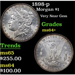 1898-p Morgan Dollar $1 Grades Choice+ Unc