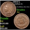 Image 1 : 1864 L Indian Cent 1c Grades f, fine
