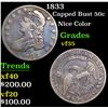 Image 1 : 1833 Capped Bust Half Dollar 50c Grades vf++