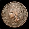 Image 2 : 1873 Closed 3 Indian Cent 1c Grades vf++
