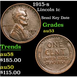 1915-s Lincoln Cent 1c Grades Select AU