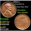 Image 1 : 1911-s Lincoln Cent 1c Grades Unc Details
