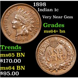 1898 Indian Cent 1c Grades Choice+ Unc BN