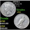 Image 1 : 1934-s Peace Dollar $1 Grades vf++