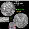 Image 1 : 1878-s Morgan Dollar $1 Grades Select+ Unc