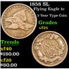 Image 1 : 1858 SL Flying Eagle Cent 1c Grades vf+