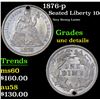 Image 1 : 1876-p Seated Liberty Dime 10c Grades Unc Details