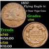 Image 1 : 1857 Flying Eagle Cent 1c Grades vf++