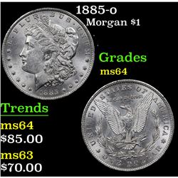 1885-o Morgan Dollar $1 Grades Choice Unc