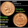 Image 1 : 1865 Indian Cent 1c Grades Unc Details