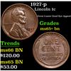 Image 1 : 1927-p Lincoln Cent 1c Grades GEM+ Unc BN