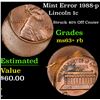 Image 1 : Mint Error 1988-p Lincoln Cent 1c Grades Select+ Unc RB
