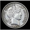 Image 2 : 1907-d Barber Dime 10c Grades xf
