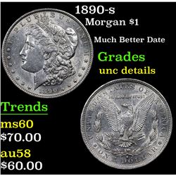 1890-s Morgan Dollar $1 Grades Unc Details