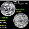 Image 1 : 1944-p Washington Quarter 25c Grades GEM+ Unc