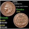 Image 1 : 1884 Indian Cent 1c Grades xf+