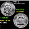 Image 1 : 1952-d Franklin Half Dollar 50c Grades Select Unc FBL