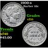 Image 1 : 1900-s Barber Dime 10c Grades vf++
