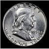 Image 2 : 1951-p Franklin Half Dollar 50c Grades Select+ Unc