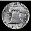 Image 3 : 1951-p Franklin Half Dollar 50c Grades Select+ Unc