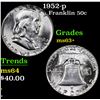 Image 1 : 1952-p Franklin Half Dollar 50c Grades Select+ Unc