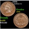 Image 1 : 1888 Indian Cent 1c Grades xf+