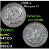 Image 1 : 1921-s Morgan Dollar $1 Grades Unc Details