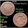Image 1 : 1826 Coronet Head Large Cent 1c Grades vg details