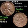 Image 1 : 1911-d Lincoln Cent 1c Grades vf+