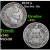 Image 1 : 1912-s Barber Dime 10c Grades vf+