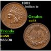 Image 1 : 1901 Indian Cent 1c Grades Select AU