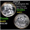 Image 1 : 1950-p Washington Quarter 25c Grades Choice+ Unc