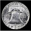 Image 3 : 1954-p Franklin Half Dollar 50c Grades Select Unc