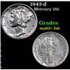 Image 1 : 1943-d Mercury Dime 10c Grades Select Unc+ FSB