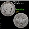 Image 1 : 1902-s Barber Quarter 25c Grades g+