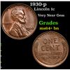 Image 1 : 1930-p Lincoln Cent 1c Grades Choice+ Unc BN