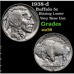 1938-d Buffalo Nickel 5c Grades Choice AU/BU Slider