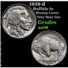 Image 1 : 1938-d Buffalo Nickel 5c Grades Choice AU/BU Slider