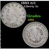 Image 1 : 1883 n/c Liberty Nickel 5c Grades vf++