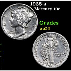 1935-s Mercury Dime 10c Grades Select AU