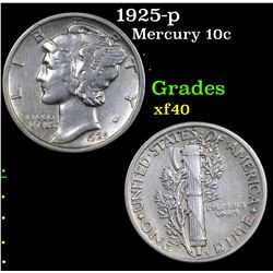 1925-p Mercury Dime 10c Grades xf