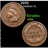Image 1 : 1889 Indian Cent 1c Grades vf+