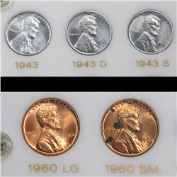 Near complete Lincoln cent set 1941-1964 66 coins . .