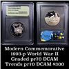 1993--P WWII World War II Modern Commem Half Dollar 50c Graded GEM++ Proof Deep Cameo by USCG