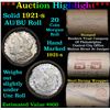 Image 1 : ***Auction Highlight*** Full solid date 1921-s Morgan $1 roll grades AU/BU slider, 20 coins   (fc)